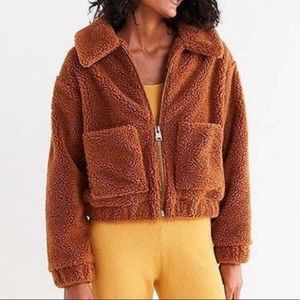 Rust teddy jacket